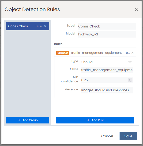 Form designer configuring AI photo validation