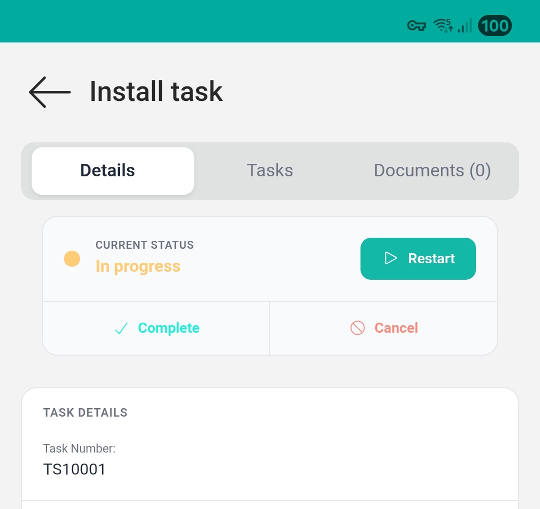 Job status updating in real time